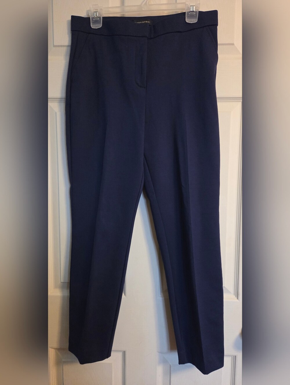 Banana Republic Navy Blue Slim-ankle Trousers Size 8